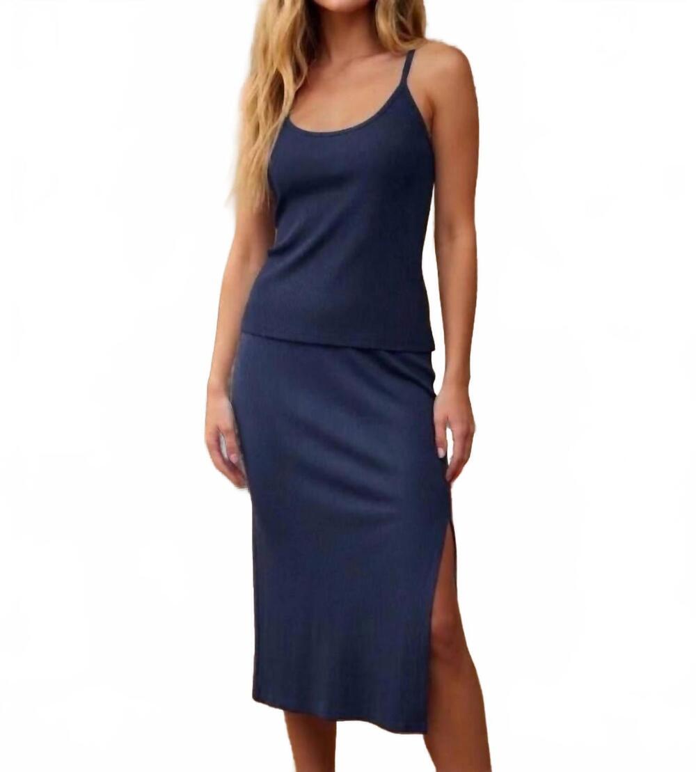 NEW MAVEN WEST scoop-neck tank top in navy